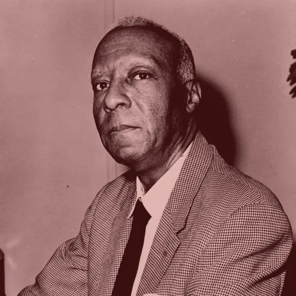Black and white photo of A. Phillip Randolph